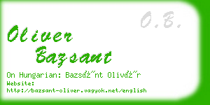 oliver bazsant business card